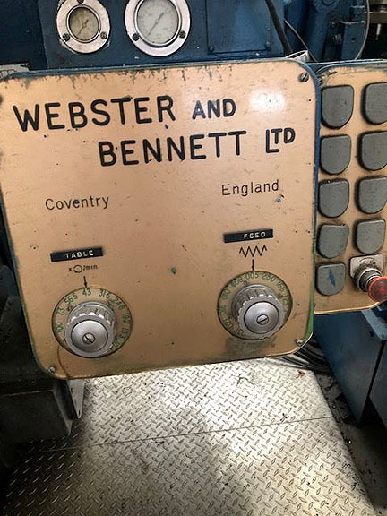 1978 WEBSTER & BENNETT SERIES R EXTRA HEIGHT Lathes | Kaste Industrial Machine Sales