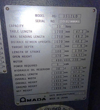 1999 AMADA 3512LD Hydraulic Press Brakes, Press | Kaste Industrial Machine Sales (9)